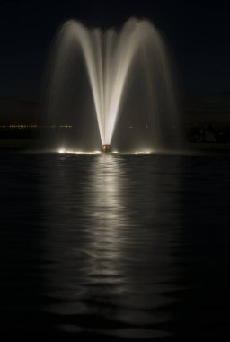 Night Fountain Reflections clipart