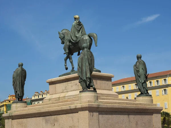 Statue of Napoleon Bonaparte in the Plaza Diamant — Stock Photo, Image