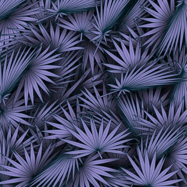 Tropikal yaz yaprakları orman bitkileriyle dolu