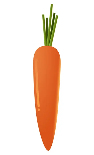 Χαριτωμένο Καρότο Καρότο Λαχανικά Διάνυσμα Απομονωμένο Λευκό Φόντο — Διανυσματικό Αρχείο