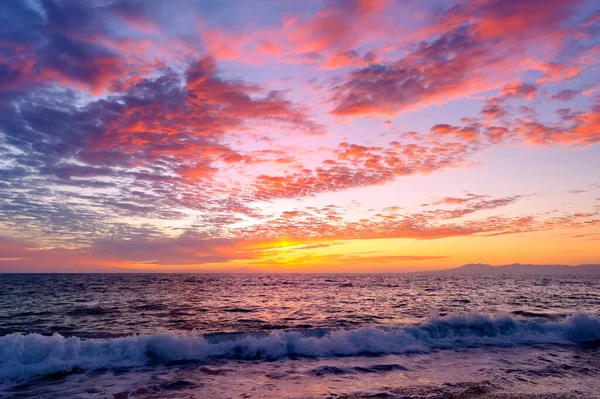 Ocean Sunset Een Surrealistische Mooie Inspirerende Verhogende Beeld Van Hoop — Stockfoto