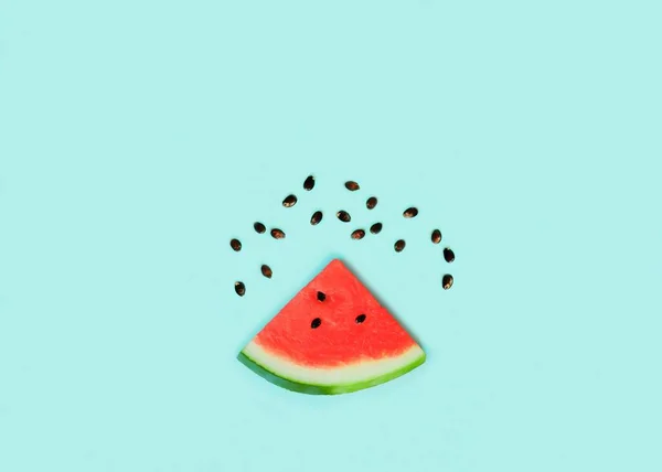 Watermelon Blue Background Summer Concept — Stock Photo, Image