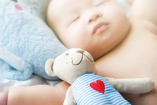 Arriba Ver Retrato Bebé Recién Nacido Asiático Lindo Niño Llevaba — Foto de Stock