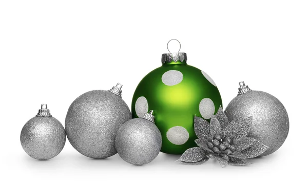Group of christmas balls isolated on white background — Stock Photo, Image