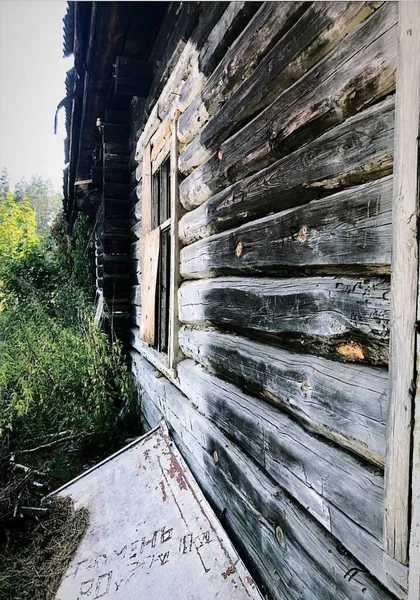 Parede Uma Casa Velha — Fotografia de Stock