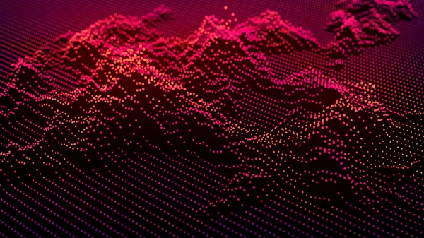 Kybernetischer Futuristischer Hintergrund Visualisierung Von Big Data Technologische Landschaft Abstrakte — Stockfoto