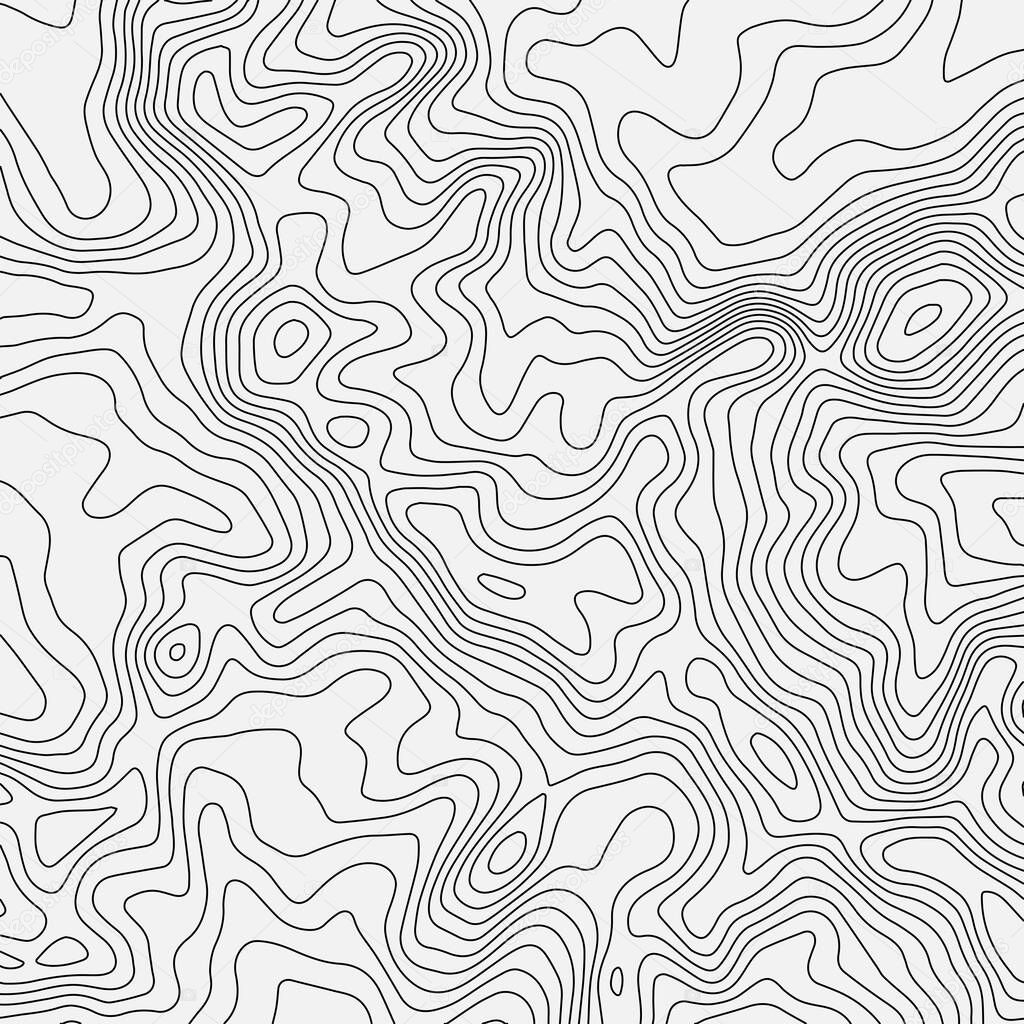 Topographic map lines background. Abstract illustration. Vector