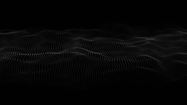 Абстрактна Хвиля Багатьох Точок Футуристична Фонова Ілюстрація Векторні Ілюстрації — стоковий вектор