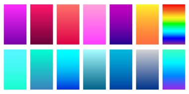 Gradyan arka plan ayarlandı. Soyut yumuşak vektör illüstrasyonu.