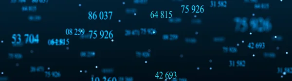 Zahlen Auf Schwarzem Hintergrund Digitale Illustration Computercode Darstellung — Stockfoto