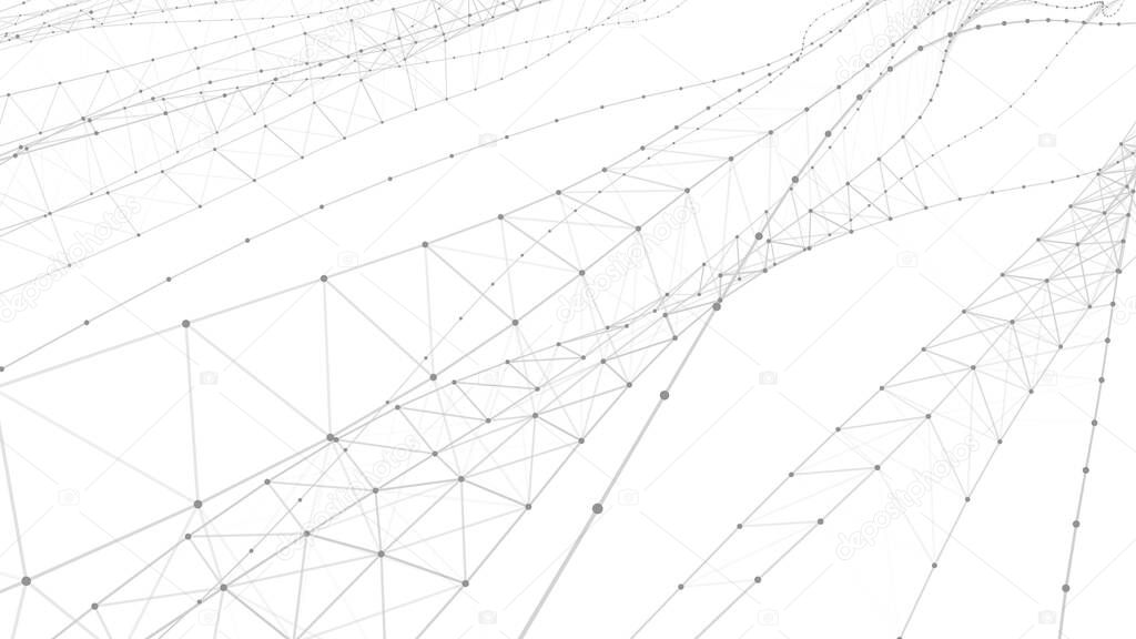 Vector perspective grid. Abstract background of multiple lines.