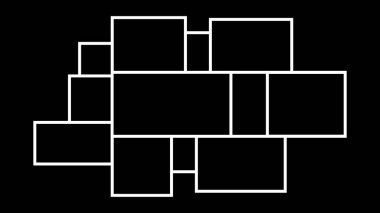 Fotoğraflar için vektör kolajı. Defter için vektör boş Notları unutma.