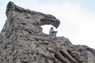 Volgograd / Rusya - 05 25 2019: Mamayev Kurgan Anıt Kompleksi 'nde 