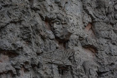 Volgograd / Rusya - 05 25 2019: Mamayev Kurgan Anıt Kompleksi 'nde 