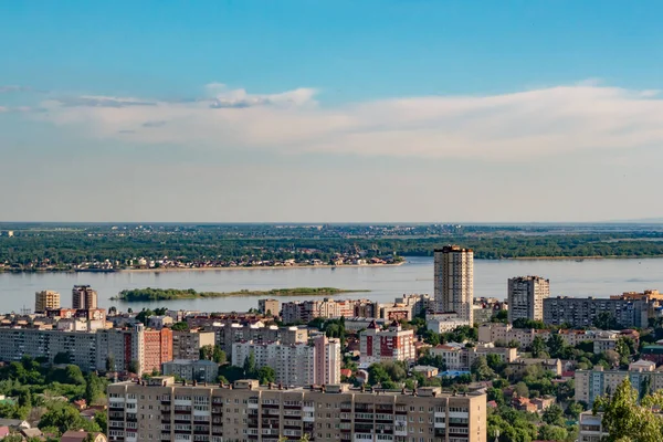 View Saratov Russia Sokolovaya Mountain South Direction Warm Colors — Stock Photo, Image