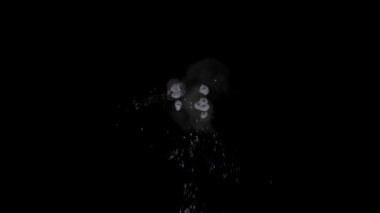 Mermi beton duvara çarpıp alfabe ve sayıların harflerini yazmış. Alfa kanallı 3d görüntüleme eklenmiştir. Sözcükler ve cümleler konumlandırma ve zaman dengesi yoluyla oluşturulabilir. Tüm büyük harf ve numaralar kullanılabilir.