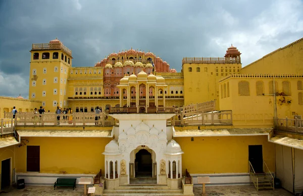 Hawa Mahal Más Néven Szelek Palotája Jaipur Rózsaszín Városában Rajasthan — Stock Fotó