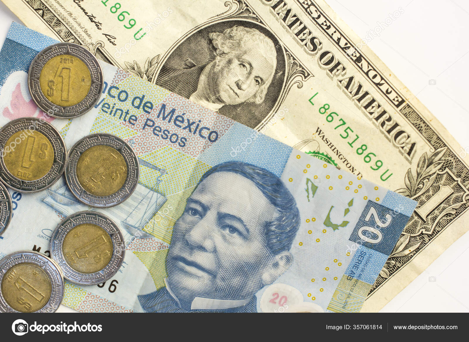 墨西哥比索兑美元——图库图片© u_aurora #357061814