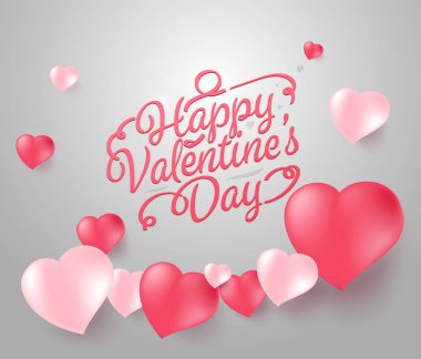 Mutlu Sevgililer günü arka plan gerçekçi kalp ile. Il vektör