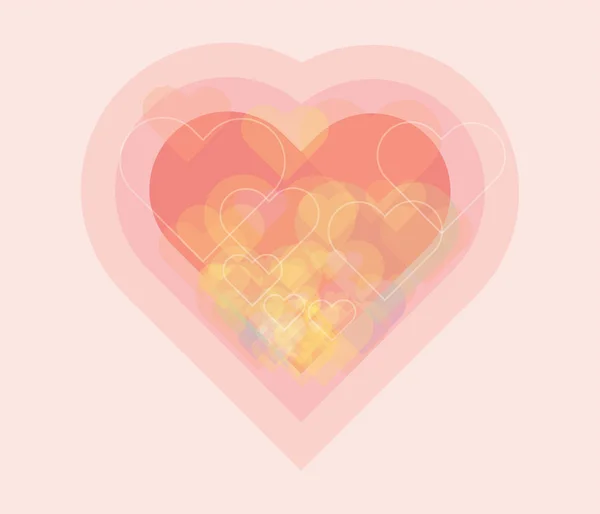 Coeur avec lumière bokeh. fond vectoriel — Image vectorielle