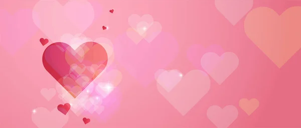 Fondo del corazón. diseño de fondo del día de San Valentín. vector illu — Vector de stock