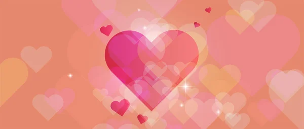 Heart background. valentine's day background design. vector illu — Stock Vector