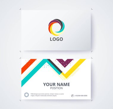 Kartvizit şablonu ticari tasarım. vektör çizim