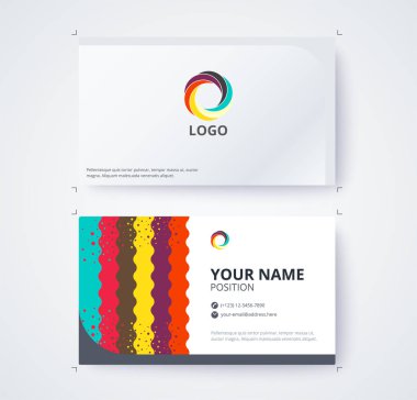 Kartvizit şablonu ticari tasarım. vektör çizim