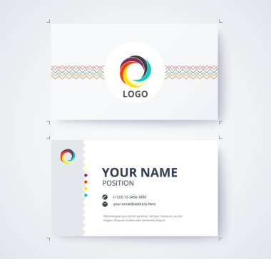 Kartvizit şablonu ticari tasarım. vektör çizim