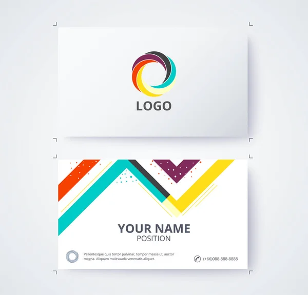 Business card template  commercial design. vector illustration