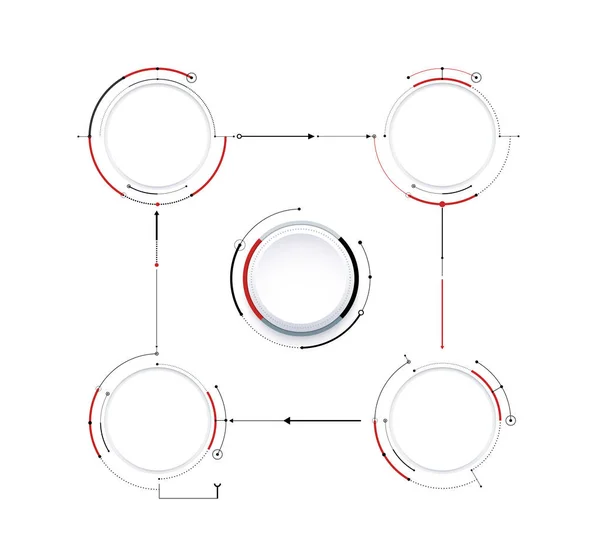 Infografische Diagrammvorlage Design einfaches Design. Symbole einbeziehen — Stockvektor