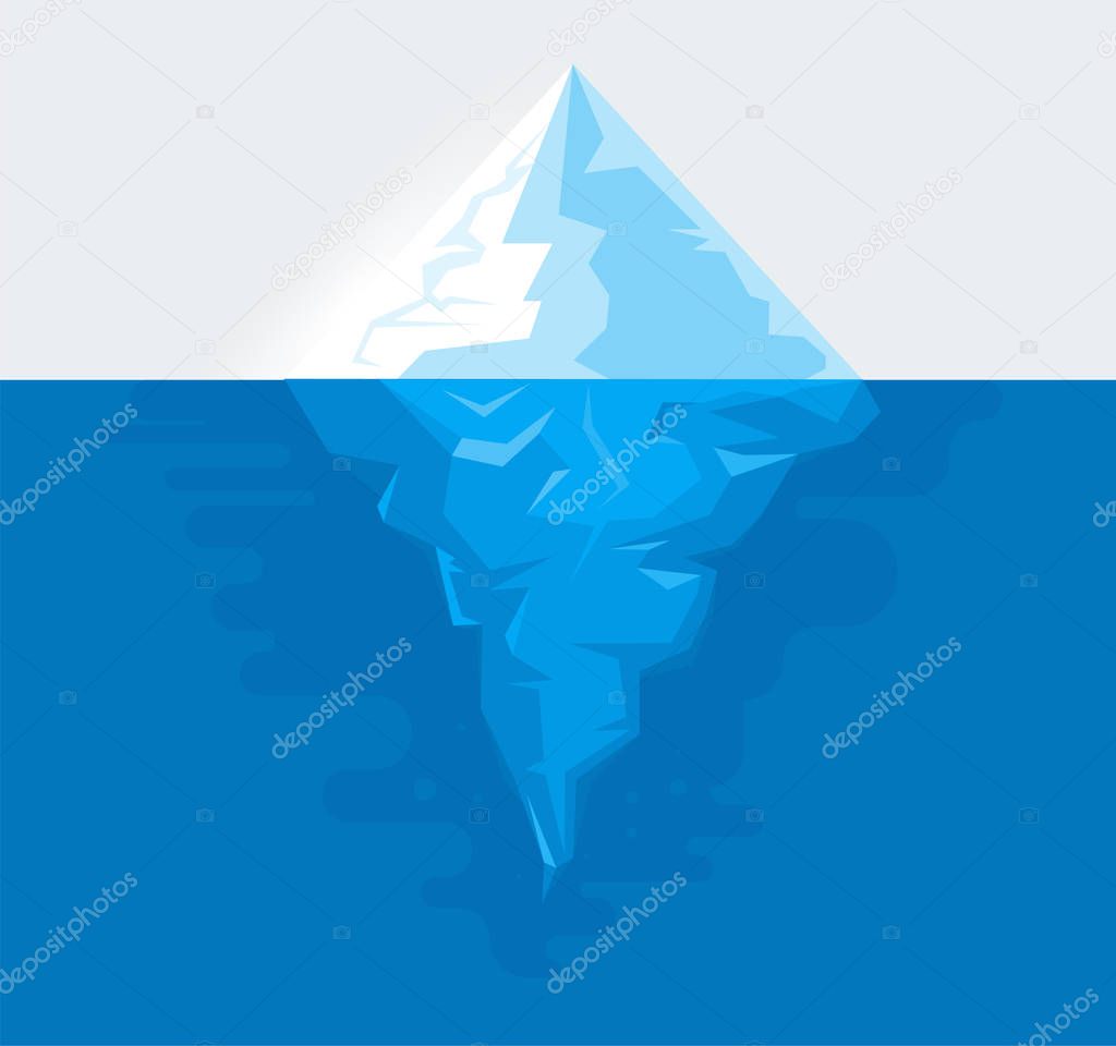 iceberg illustration flat design. vector illustration.