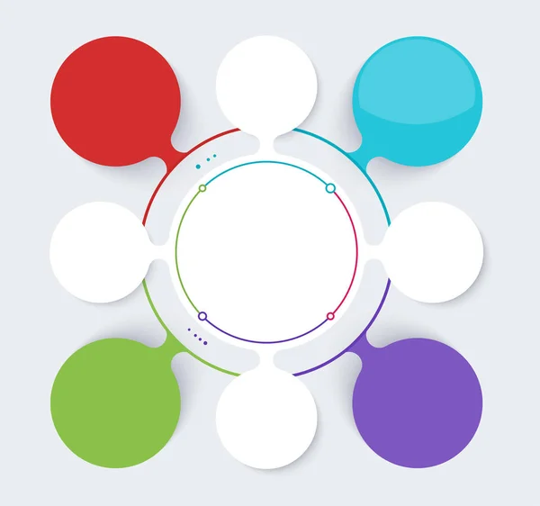 Diseño Plantilla Diagrama Infográfico Diseño Simple Incluir Diseño Iconos Ilustración — Archivo Imágenes Vectoriales