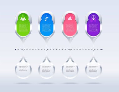 İş veri görselleştirme. İşlem grafiği. Soyut unsurları