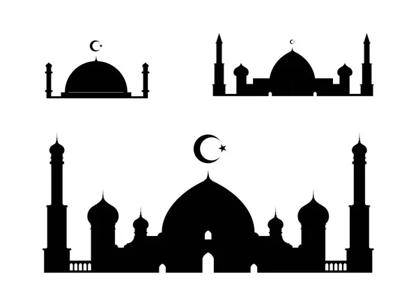 Islamitische Symbool Geïsoleerd Een Witte Achtergrond Vectorillustratie — Stockvector