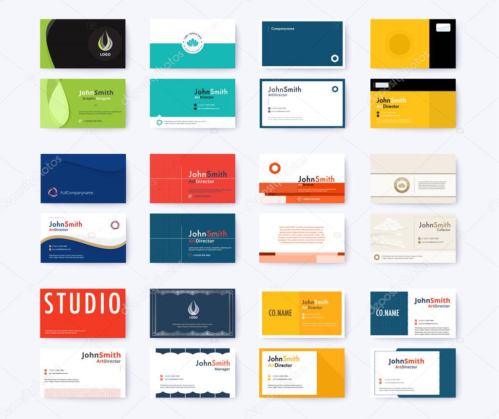 Business card template abstract concept and commercial design. vector illustration