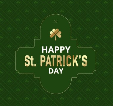 Aziz Patrick günü grafik tasarım. vektör çizim.