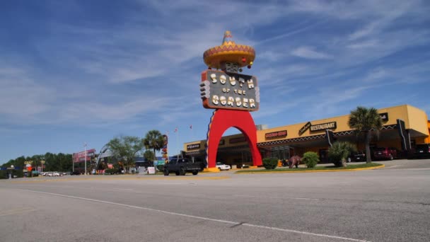 Standbeeld Van Een Man Met Een Sombrero South Carolina — Stockvideo