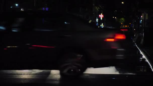 New York City Vapore Notte Pedoni Slow Motion Attraverso Fumo — Video Stock