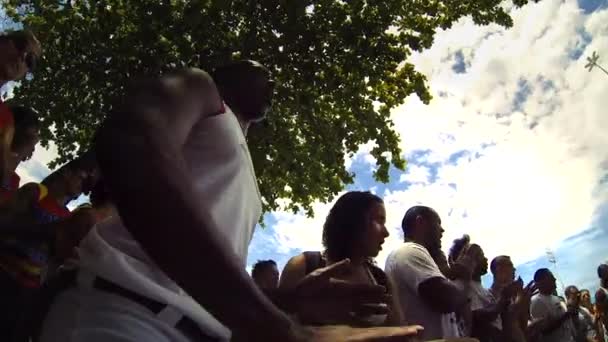 Danseurs Capoeira Sur Plage Copacabana Rio Janeiro Pendant Carnaval — Video