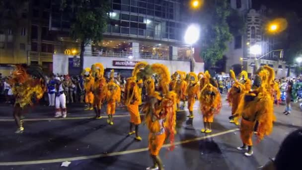 Rio Carnival Och Gatuparaden — Stockvideo