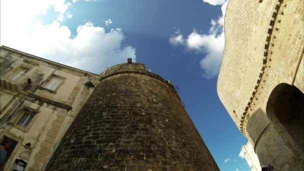 Otranto Uma Cidade Porto Beira Mar Histórico Costa Adriático Sul — Vídeo de Stock