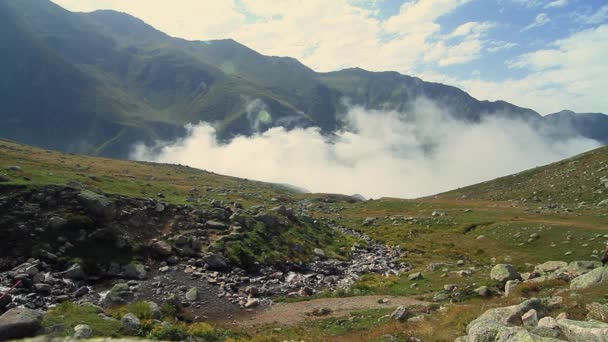 Dolina Wysokości Mgłą Morze Czarne Turcja — Wideo stockowe
