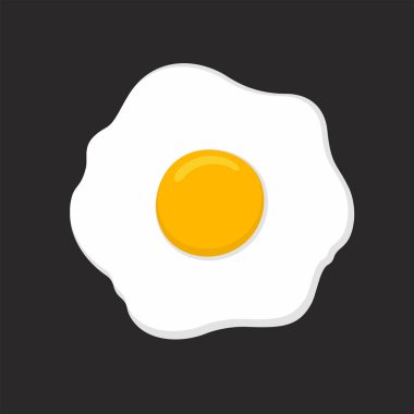 Koyu arkaplanda sade bir yumurta.