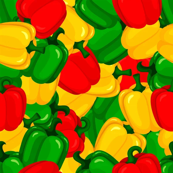 带彩色辣椒的无缝图案 — 图库矢量图片