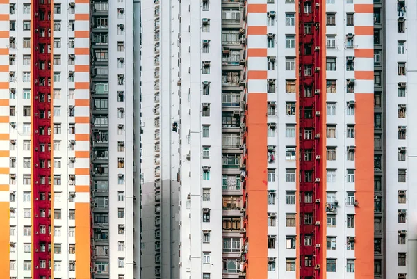 Futurystyczny Styl Dystopian High Rise Buildings Azji Hong Kong — Zdjęcie stockowe