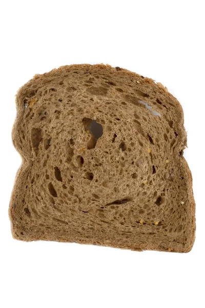 Шматок Житнього Хліба Білому Тлі — стокове фото
