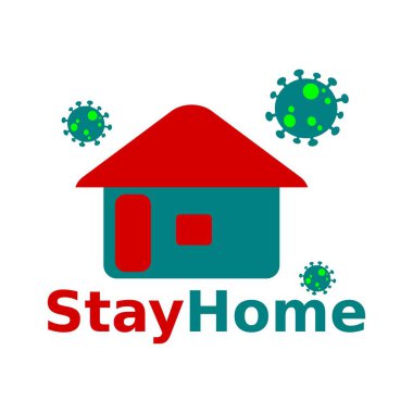 Evde kalma grafiği sağlık hizmeti reklamları için mükemmel.