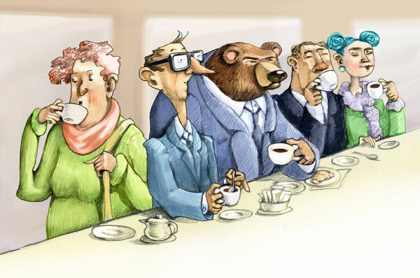 утренний кофе
