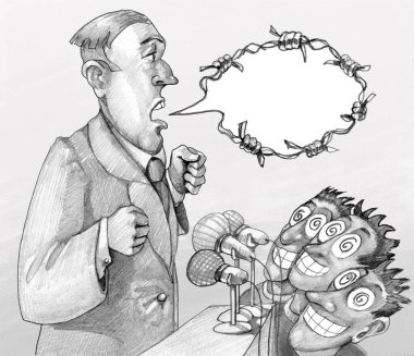 Milliyetçilik lekesi ve beyaz politik illüstrasyon